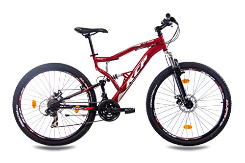 27,5″ Zoll MOUNTAINBIKE FAHRRAD KCP ATTACK Unisex mit 21 Gang SHIMANO TX rot schwarz - 2