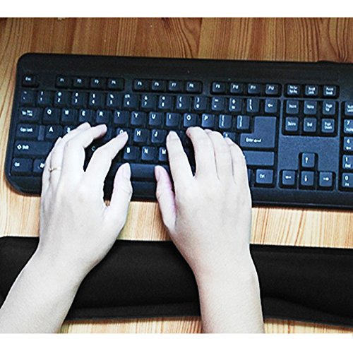 TRIXES Gel-Handgelenkauflage für Tastatur und Maus – Schwarzes Pad-Set - 6