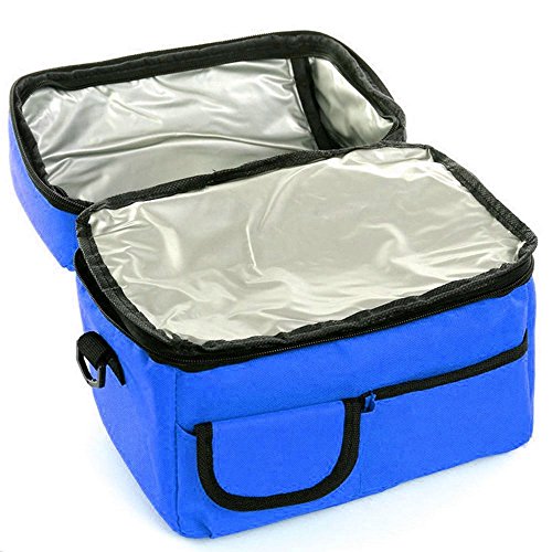 zooron Multifunktional Langlebige doppelte Dicke Ice Pack 600D Oxford Wasserdicht Isolierter 8L Großer wiederverwendbar Kühler Fresh Lunchpaket Frozen oder Warm Handtasche Tragetasche für Outdoor Arbeit, Reisen, Picknick, Camping, Wandern - 4