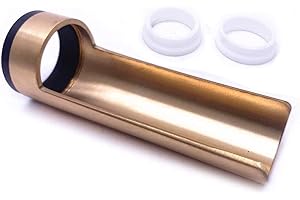 TUOREN Brass Guitar Slides 72mm / 2.8" Length Finger Slides w/ 2Pcs End Ring for Electric & Acoustic Guitar Bass Medium (Semicircle)