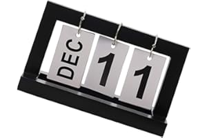 ‎F FITYLE F Fityle Holz Kalender Würfel Tischkalender Dauerkalender Vintage, Schwarz