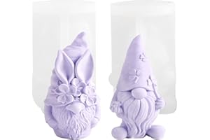 ‎FUFRE 2 Stücke Silikonform Ostern, 3D Silikonformen gießformen Hase, DIY Silikonformen gießformen kerzen, Gießformen Silikon Für Tortendeko, Seife, Sojawachs Kerzen, Ostergeschenke
