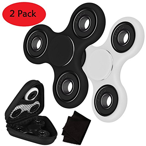 [Upgraded Version] Hand Spinner Toy Ultra Durable High Speed Bearing Fidget Finger Spinner, Perfect for ADD / ADHD / Autism Kids & Adults Stress Reducer Relieves Anxiety, [2 PACK]