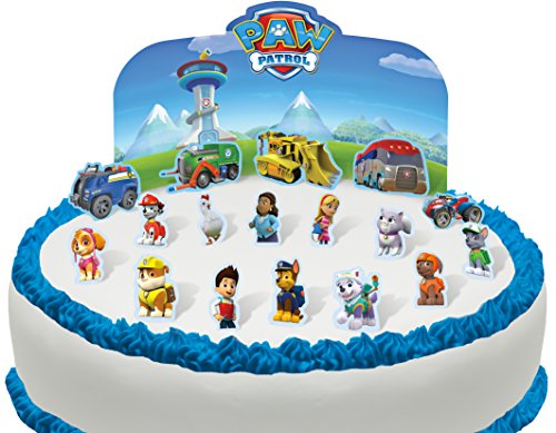 Cakeshop VORGESCHNITTENE UND ESSBARE Paw Patrol Szene Kuchen topper (Tortenaufleger)