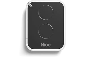 VOLET TECH Télécommande Nice Era ON2E ON2 – Émetteur Portail et Porte de Garage – 2 Canaux, Fréquence 433,92 MHz, Noir/Blanc – Compatible Motorisation Nice