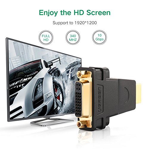 UGREEN DVI auf HDMI Adapter HDMI Stecker auf DVI-I 24+5 Buchse HDTV Adapter Konverter 1080P Full HD Vergoldete Kontakte - 3
