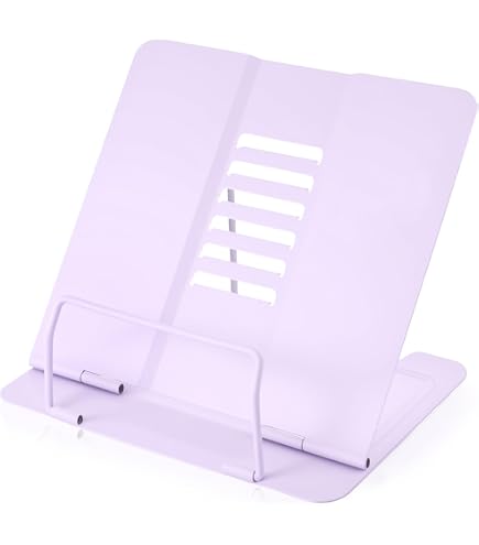 Support de Lecture Métal, Portable Réglable Support Livre en