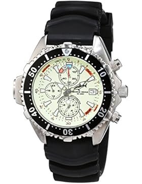 Chris Benz Unisex-Armbanduhr Chronograph Kautschuk CB-C-NEON-KB