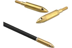 SHARROW 6pcs Punta di Freccia di Fischio Rame Whistle Broadheads Teste di Freccia di Segnali per per Frecce in Carbonio