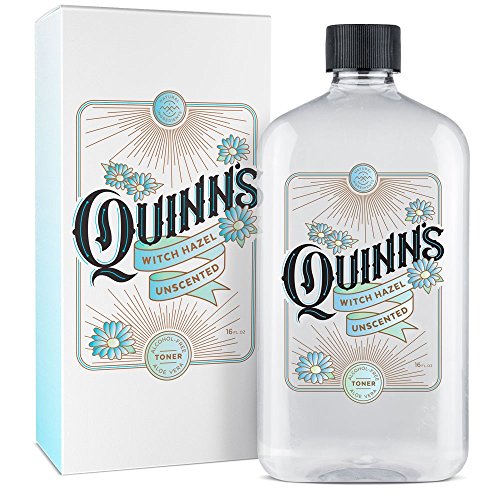 Quinns Alcohol-Free Witch Hazel 16Oz - Unscented Aloe Vera Natural Toner For Face & Skin