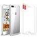 Produktbild iPhone 7 Plus 8 Plus Hülle Panzerglas, E-Unicorn Handyhülle Apple iPhone 7 Plus 8 Plus Hülle Silikon Transparent Durchsichtig Tasche Ultra Slim Dünn TPU Bumper Etui Protective Schutzhülle Stoßfest Kratzfeste Back Case Cover Zubehör + 2 Stück Schutzfolie Glas Folie Displayschutzfolie Panzerfolie 9H 3D