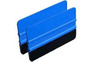 LERKELY 2er Auto Rakel Aufkleber, Fensterfolie Tönungsfolie Rakel für auto, hochwertige Folien-Rakel mit Filzkante 10 x 7 cm