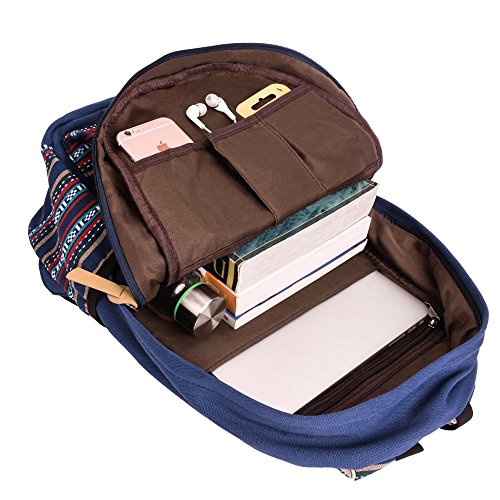 Tenn well Casual Canvas Backpack Bag, Rucksack Bookbags Backpack for School/Collage/Outdoor (Blue) reviews Tenn well Casual Canvas Backpack Bag, Rucksack Bookbags Backpack for School/Collage/Outdoor (Blue)