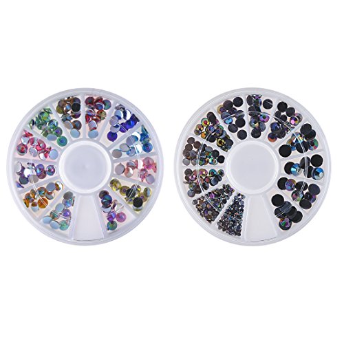 Biutee model 10 wheels Nail Art Strass Set Strass steine Nagel Kunst Dekorationen von 15000 Steinchen Flitter - 4