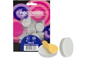 STALEKS PRO Pododisco 25 Discos abrasivos adhesivos PODODISC L EXPERT 25 mm para torno de uñas. Especial pedicuras (Buffer Pulidor)