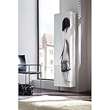 drehschrank mit spiegel  Schuhschrank Garderobenschrank, weiß matt, drehbar