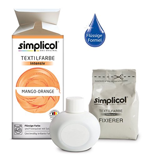 Simplicol Textilfarbe intensiv all in 1 -Flüssige Rezeptur „Mango orange“ Neu! - 3