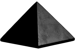 VEHADI WELLNESS Pyramide de Shungite Polie, 15 cm, Pierre Naturelle, Cristaux et Pierre Précieuses, Reiki, Cadeau Homme, Cadeau Femme, Décoration Maison, Cadeaux de Reiki, Cristaux de Chakra, Shungite Authentique