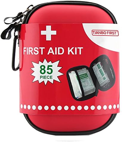 TIANBO FIRST First Aid Kit for Survival and Emergencies (85 Pieces) Light, Waterproof, Compact and Comprehensive - Perfect for Hiking, Backpacking, Camping, Travel, Car &amp; Cycling, Outdoors or Sports
