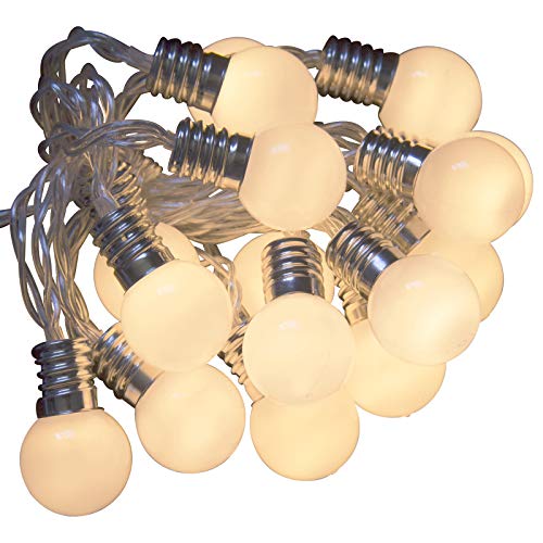Mini guirnalda Féerique 16 bombillas LED blanco cálido Funcionamiento a pilas con temporizador