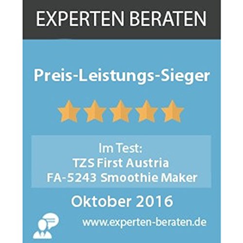 TZS First Austria – 28.000 U/min Smoothie Maker 0,4 PS – BPA Frei und Spülmaschinenfeste Behälter – Standmixer, Smoothiemaker - 6