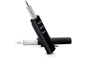 Receptor Bluetooth Audio Jack 3.5mm Inalámbrico con Micrófono, Compatible con Múltiples Dispositivos para Coche y Auriculares, aux Inivech