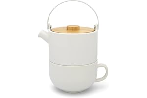 Bredemeijer weißes Mattes Keramik Tea-for-one Set 0.5 Liter 2-teilig