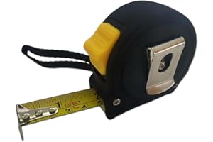 YUANCOX Steel Tape Measure Imperial and Metric Measurement 10m/33ft, 7.5m/25ft, 5m/16ft, 3m/10ft Stainless Steel Thickened Tape Telescopic Box (Black, 3m /10ft)