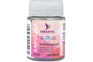 Artidee CREARTEC Metallische Seifenpigmente - Seifenfarbe in Silber - Seifenkreationen - Eigenherstellung von Seifen - 20ml - Made in Germany