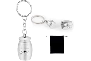 Shinever 1 Pcs Mini Cremation Urns Small Keepsake Urns Stainless Steel Memorial Ashes Holder Cremation Jewelry for Human Pet 25 x 16mm