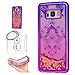 Produktbild Hülle Galaxy S8 Hülle Transparent Hardcase,3D Galvanotechnik TPU Kreative Liquid Bling Hülle Case Für Samsung Galaxy S8 ,Dynamisch Treibsand Flüssige Fließend Wasser Glitter Sparkle Klar Hart Plastik Tasche Kristall Handytasche Rückseite Hülle Schale Etui Für Samsung Galaxy S8 + Schlüsselanhänger (R) (5)