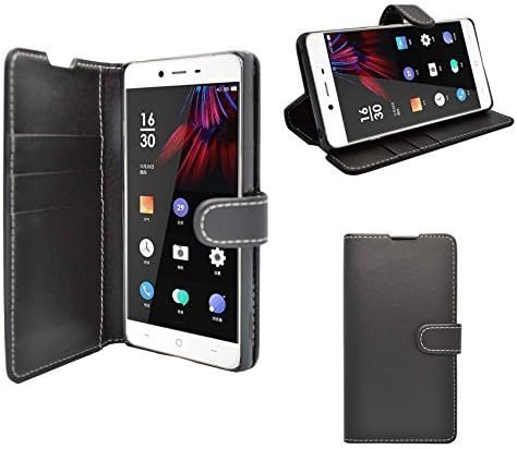 ONEPLUS X BLACK PLAIN PU LEATHER WALLET FLIP CASE COVER AND FREE SCREEN PROTECTOR FROM GADGET BOXX