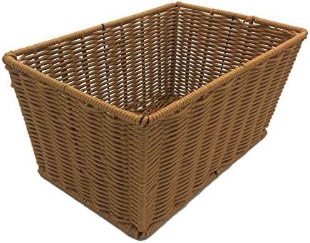 TANSTICOLOR 30*20*15cm Brown Round Wicker Baskets for Bread Storage
