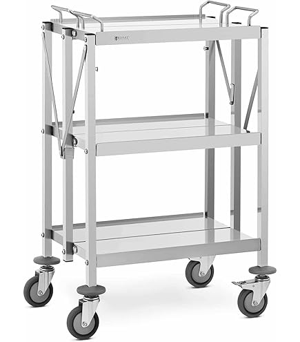 Carrello Di Servizio RCSW 3.1G - 3 Ripiani, Portata 240 Kg, Acciaio Inox, Per Gastronomia E Casa