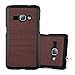 Price comparison product image Cadorabo Case works with Samsung Galaxy J1 2016 in WOODY COFFEE – Shockproof and Scratch Resistent Plastic Hard Cover – Ultra Slim Protective Shell Bumper Back Skin