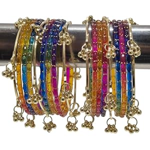kashmiri ghangharoo glass bangle Set For Women And Girls | Light Weight Bangles | Traditional Transparent Fancy Glass Chudi S