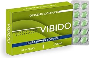 VIBIDO 700mg | Stronger | Longer | Harder | Performance | Extra Strength Enhancing Pills, Stamina Endurance Booster Supplement Pills for Men | 10 Ginseng Tablets