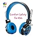 Produktbild STIM Kabellose Faltbare Kopfhörer für Kinder Bluetooth Kinderkopfhörer Leichte Kopfhörer mit eingebautem Mikrofon Kompatibel mit Smartphones und Tablets Blau/Schwarz