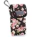 Price comparison product image Soft Sunglasses and Eye Glasses Case Scratch Resistant Protective Pouch with Travel Belt Loop and Carabiner Clip by USA GEAR - Works with Ray Ban & Most Brands of Glasses - Floral