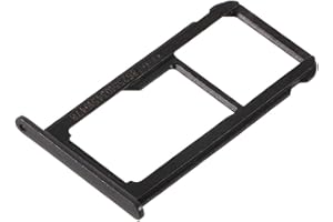 jbTec SIM-Tray/SD-Card Karten-Halter kompatibel mit Huawei P8 Lite 2017 - Single Slot Schlitten Rahmen, Farbe:Schwarz
