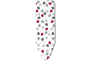 Minky Easy Fit Ironing Board Cover, Ironing Board Covers 115 x 38 cm, Elasticated & Thick Felt Backing, Washing Machine Save, Made in the UK