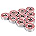 Produktbild Yongse 10 Stück ABEC-7 Red Sealed Deep Groove Skateboard Kugellager 608RS 9x22x6mm Kugellager