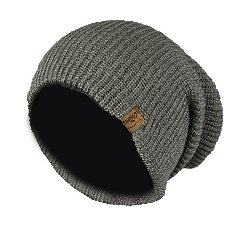 Reversible Winter Knit Slouchy Beanie 