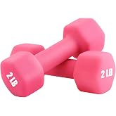 Portzon Ağırlıklar Dambıl 10 Renk Se&ccedil;eneği 2'li Neopren Dambıl Seti ile Uyumlu, 1-15 LB, Kaymaz, Yuvarlanmaz, Altıgen Şekilli