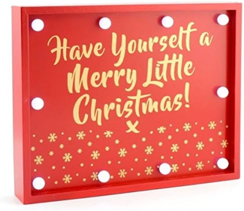 Gainsborough Giftware 'Have Yourself A Merry Little Christmas' Lights Sign (One Size) (Red/Gold)