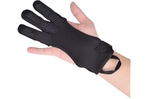 NIKA ARCHERY Archery Glove Three Finger Shooting Hunting Gloves Protector for Youth Adult Beginner
