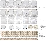 Akeekah® Magnetische Sicherheitsschlöss für Schränke und Schubladen, 10 Schlösser 2 Schlüssel Set. Magic Lock- Die Unsichtbare Kindersicherung– Ohne Schrauben Oder Bohren - 2