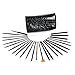 Glow Professional 25 piece Nail Art Brushes and Dotting Tools Set; Black