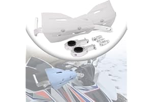 JFG RACING Paramani Moto Cross,Protege Main Universale in Alluminio per Manubrio da 22 mm e 28 mm per Moto Pit Bike Dirt Bike MX Racing ATV Quad-Bianco