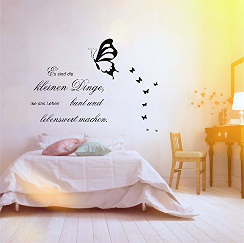 greenluup wandtattoo spruch weisheit lebensmotto es sind die kleinen dinge, die das Leben…wohnzimmer,schlafzimmer,esszimmer,küche,flur,arbeitszimmer,büro,jugendzimmer - 2